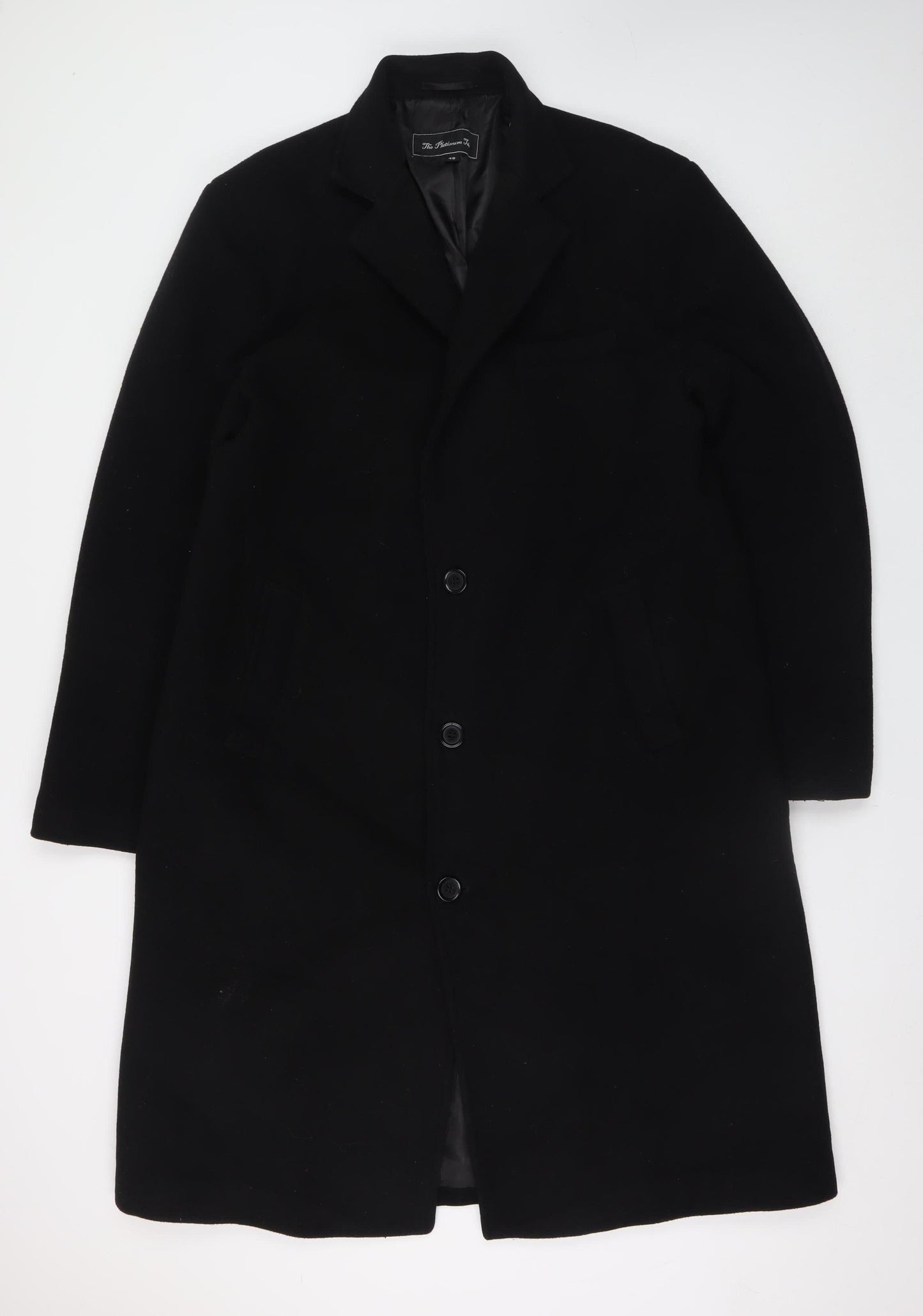 Womens UK Size 18 The Platinum Tailor Black Overcoat