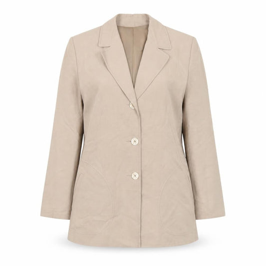 BHS Women Beige Size 10 Classic Linen Blend Blazer Jacket