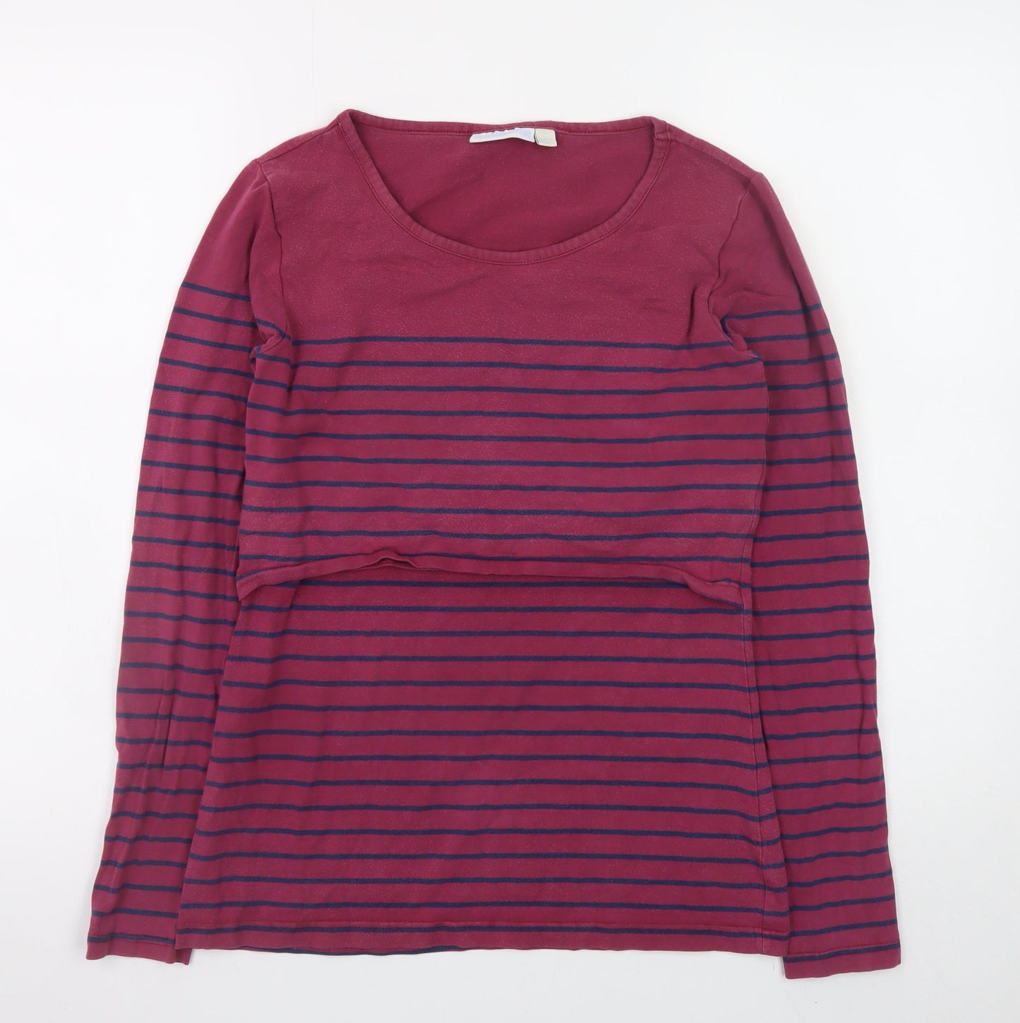 Womens UK Size S JoJo Maman Bébé Pink Basic T-Shirt
