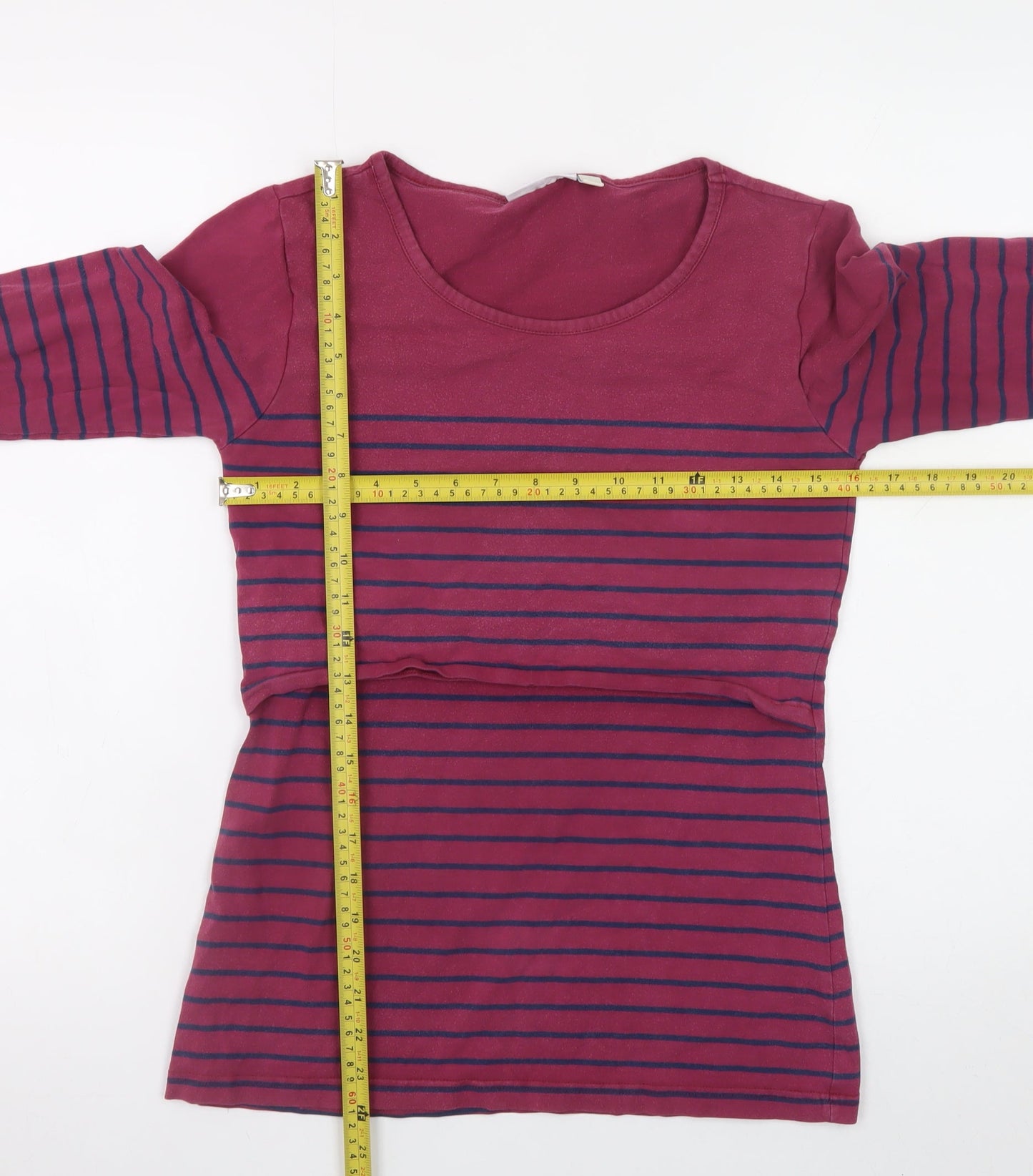 Womens UK Size S JoJo Maman Bébé Pink Basic T-Shirt