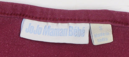 Womens UK Size S JoJo Maman Bébé Pink Basic T-Shirt