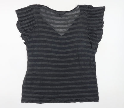Womens UK Size 18 Marks and Spencer Black Wrap Blouse