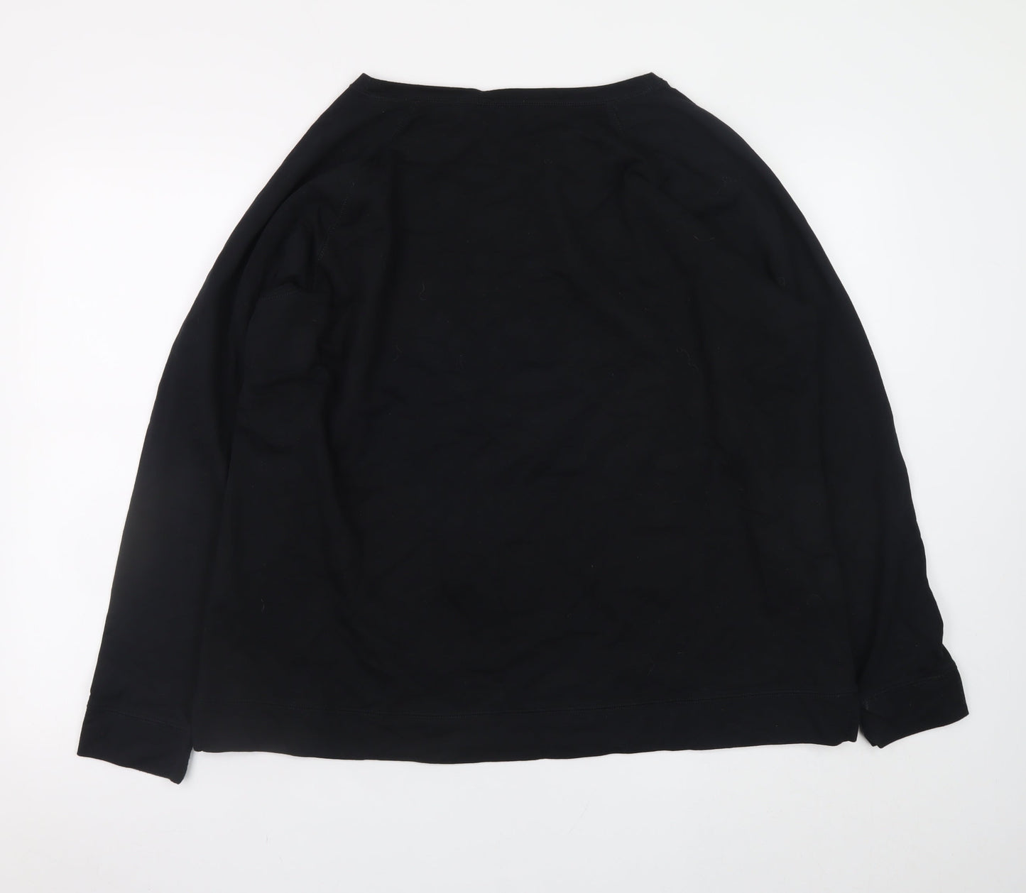 Womens UK Size 22 Marks and Spencer Black Pullover Sweatshirt