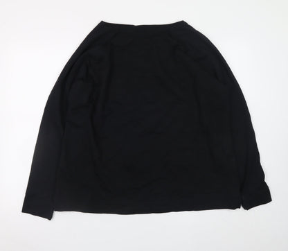 Womens UK Size 22 Marks and Spencer Black Pullover Sweatshirt