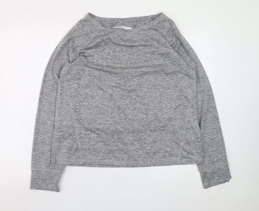 Womens UK Size L George Grey Wrap Sweatshirt