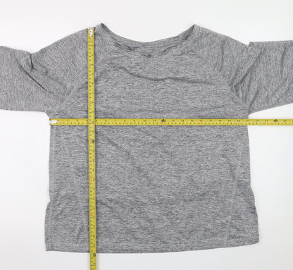 Womens UK Size L George Grey Wrap Sweatshirt