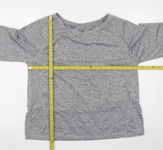 Womens UK Size L George Grey Wrap Sweatshirt