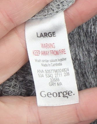Womens UK Size L George Grey Wrap Sweatshirt