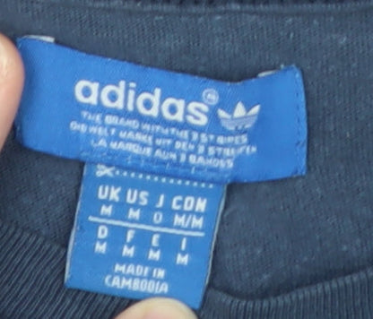 Mens UK Size M adidas Blue  T-Shirt