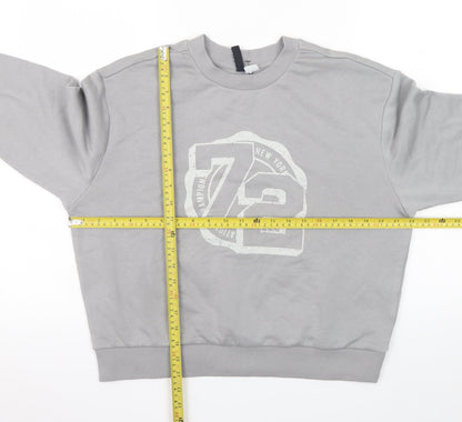 Mens UK Size M H&M Grey Pullover Sweatshirt