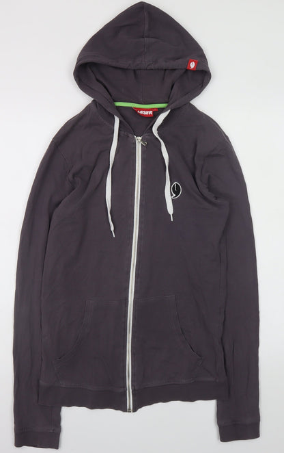 Mens UK Size S 9LESTR Grey Full Zip Hoodie