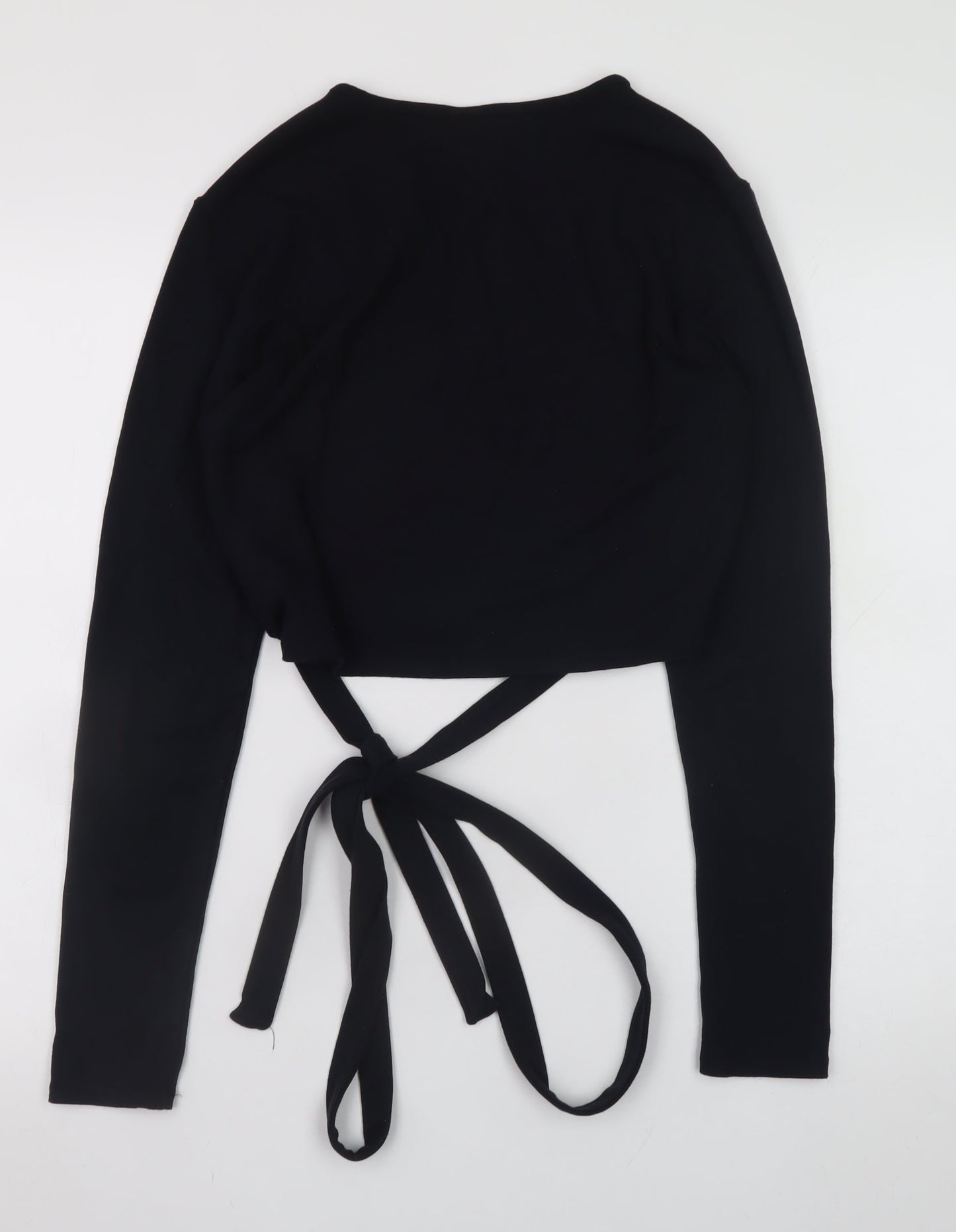 Womens UK Size 12 H&M Black Cropped T-Shirt