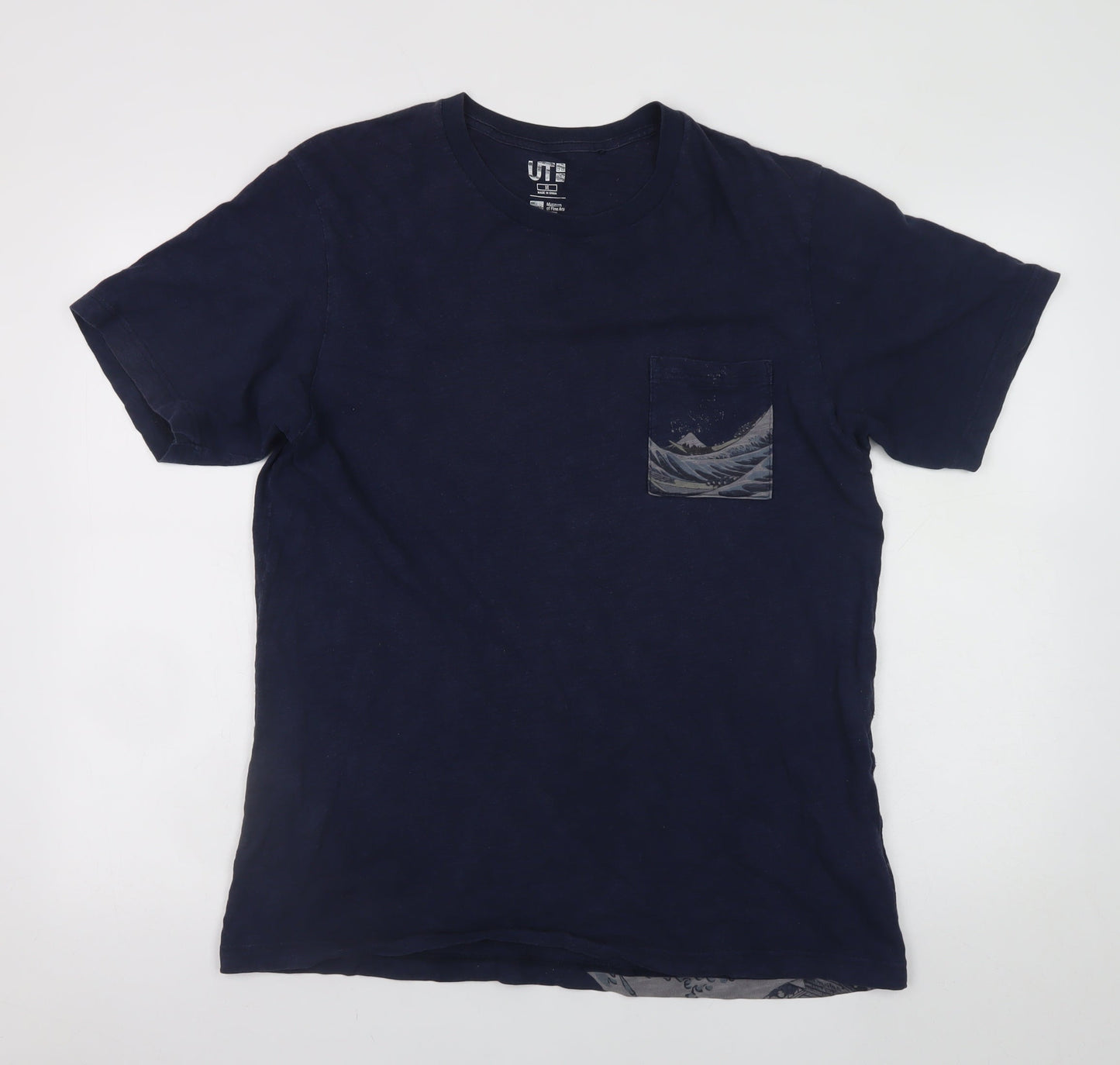 Mens UK Size L Uniqlo Blue  T-Shirt