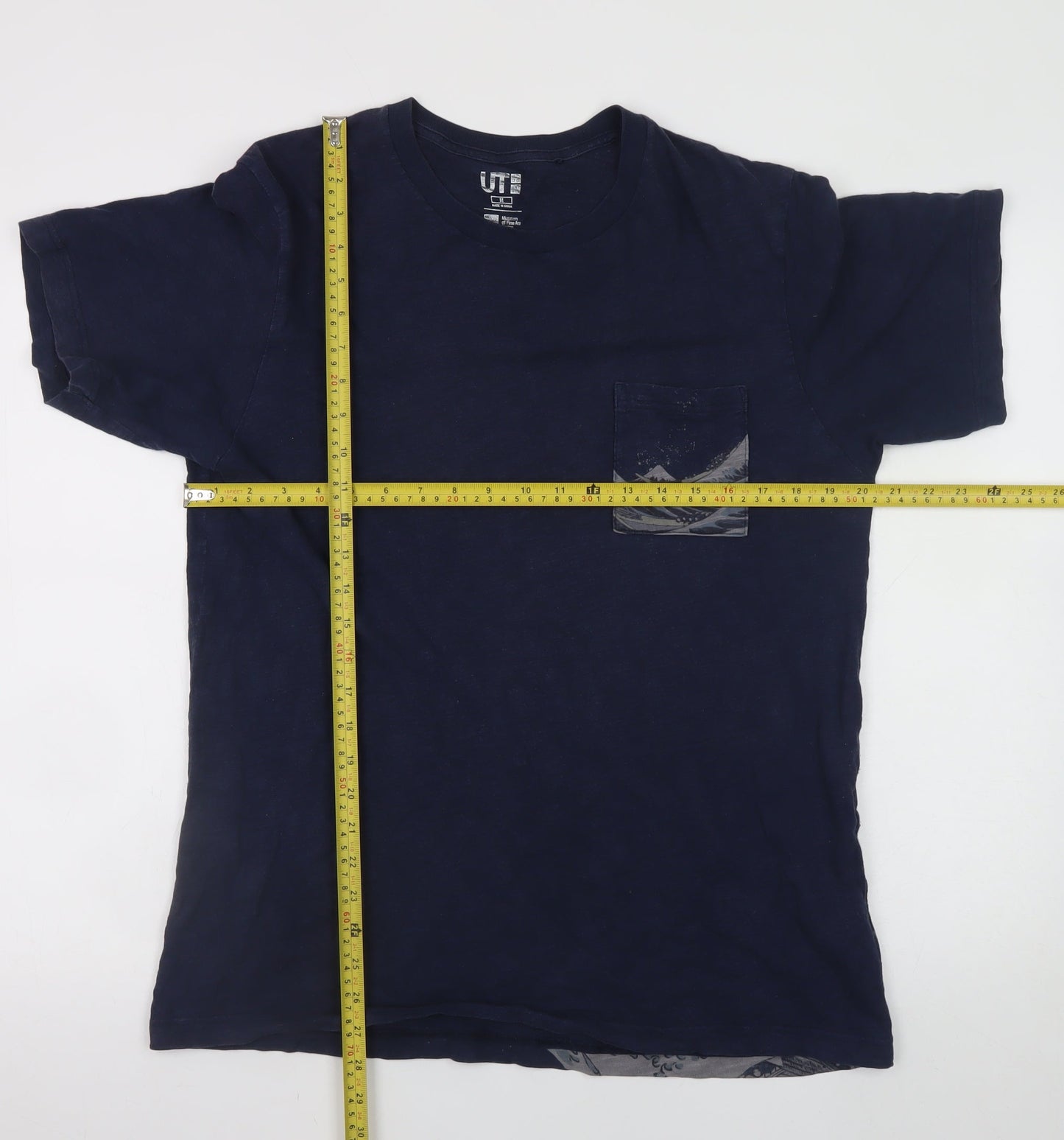 Mens UK Size L Uniqlo Blue  T-Shirt