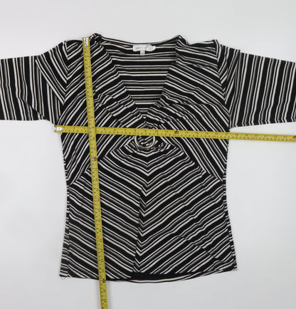 Womens UK Size 20 Merlin 101 Black Wrap Blouse