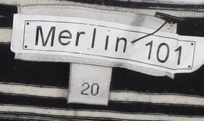 Womens UK Size 20 Merlin 101 Black Wrap Blouse