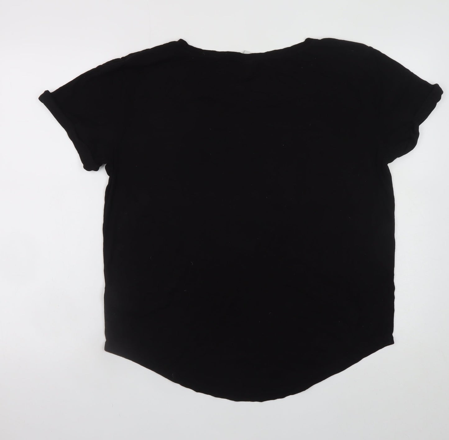 Womens UK Size M H&M Black Basic T-Shirt