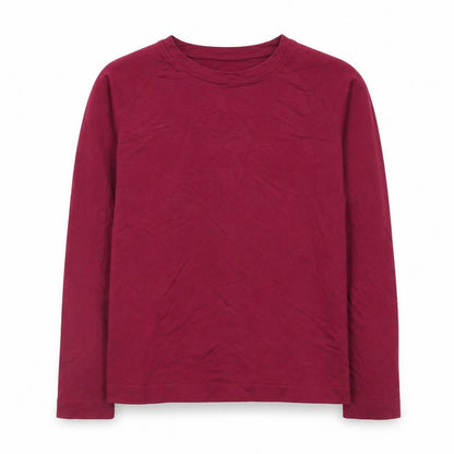 Crivit Girls Burgundy Long Sleeve Basic Top Size 12-14 Years Polyamide Blend