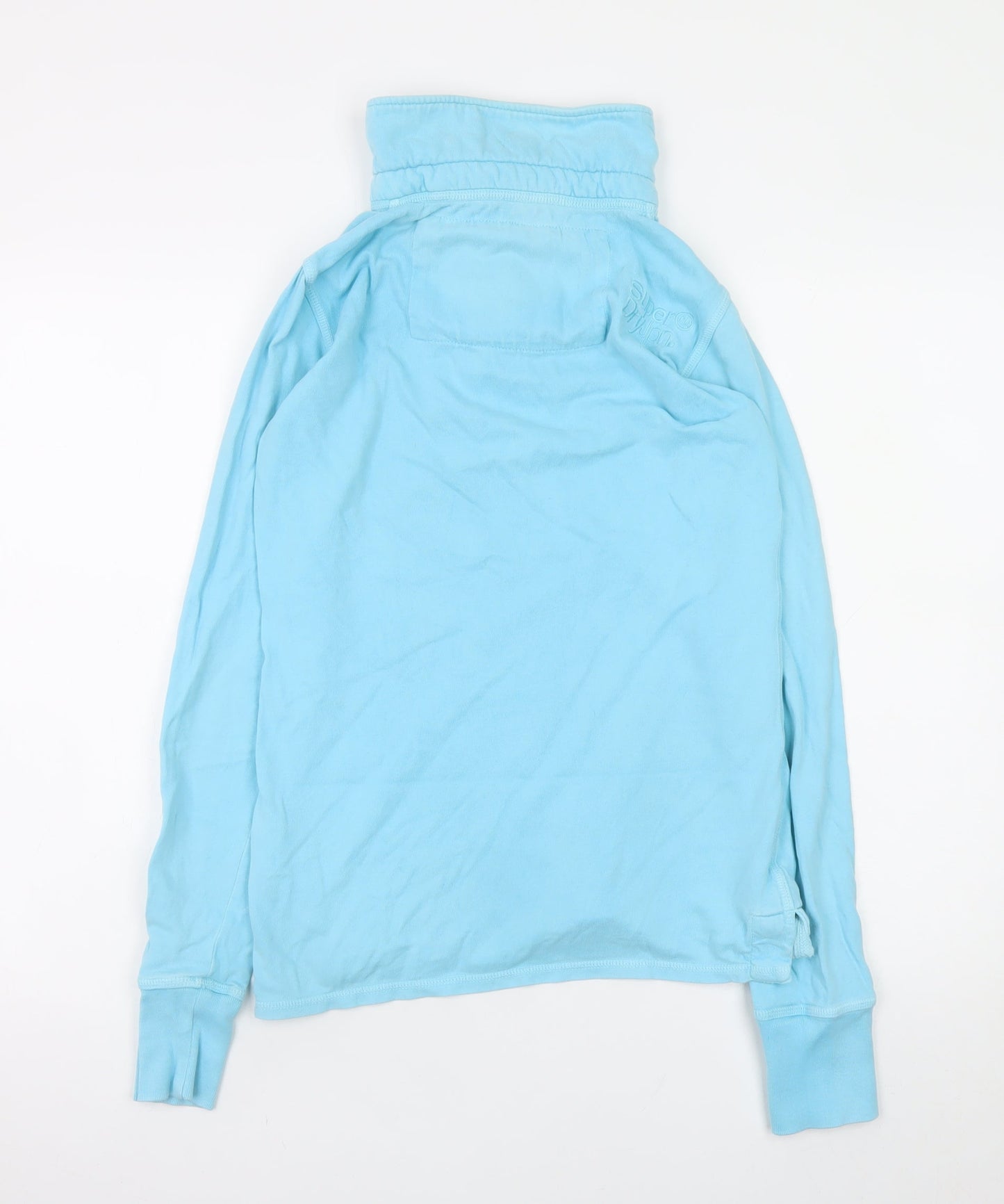 Mens UK Size S Superdry Blue Henley Sweatshirt