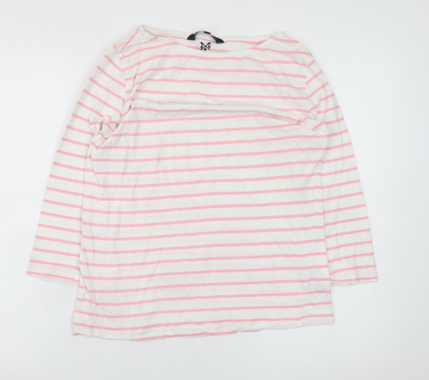Womens UK Size 10 Crew Clothing Company White Basic T-Shirt