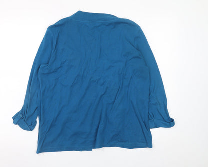 Womens UK Size 16 Maine New England Blue Kimono Blouse