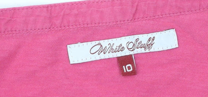 White Stuff Women’s Pink Cotton Tunic Blouse Size 10