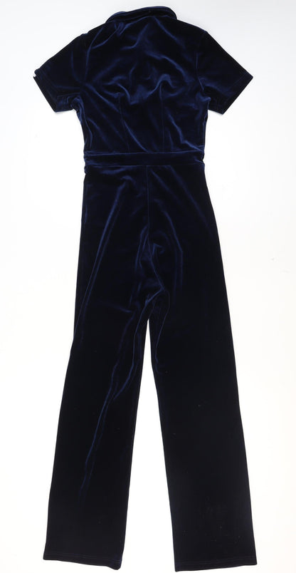 Womens UK Size M Peachy Den One-Piece Blue Jumpsuit
