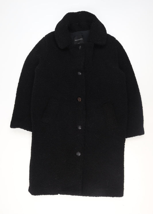 Unisex Adults UK Size S Decjuba Black Overcoat