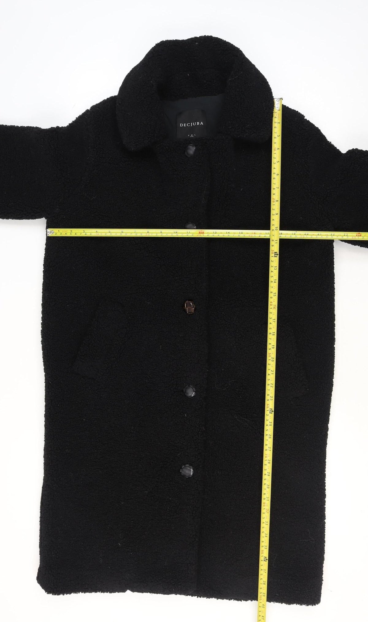Unisex Adults UK Size S Decjuba Black Overcoat