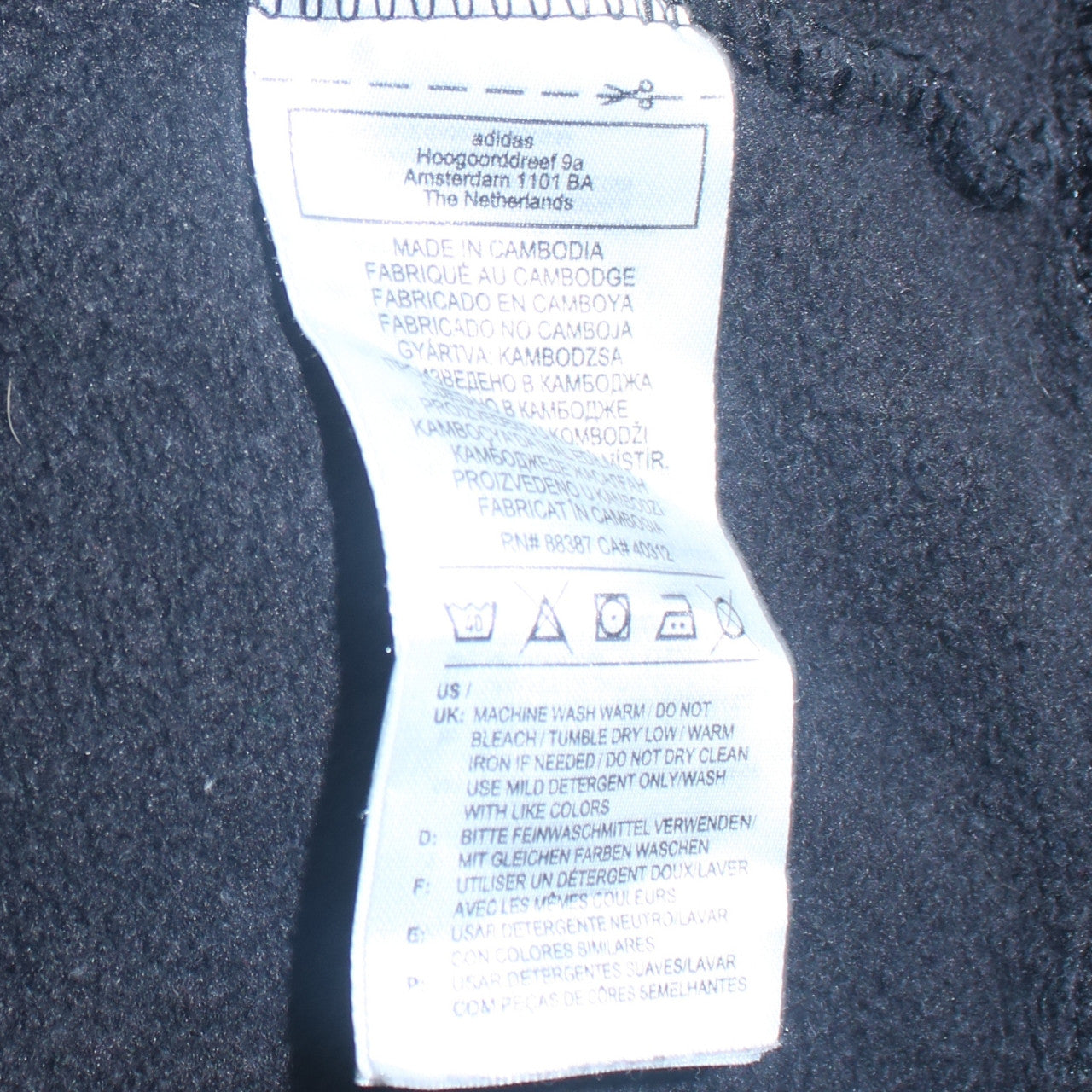 Mens UK Size M adidas Black Pullover Hoodie