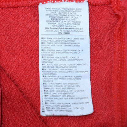 Mens UK Size L Nike Red Pullover Hoodie