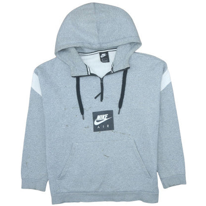 Mens UK Size XL Nike Grey 1/2 Zip Hoodie