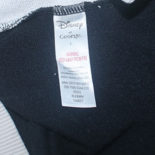 Womens UK Size L Disney at George Black Pullover Hoodie