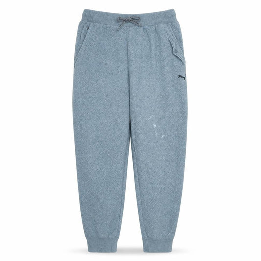 Front view of Puma Men's Grey XL Jogger Sweatpants with Drawstring Waist