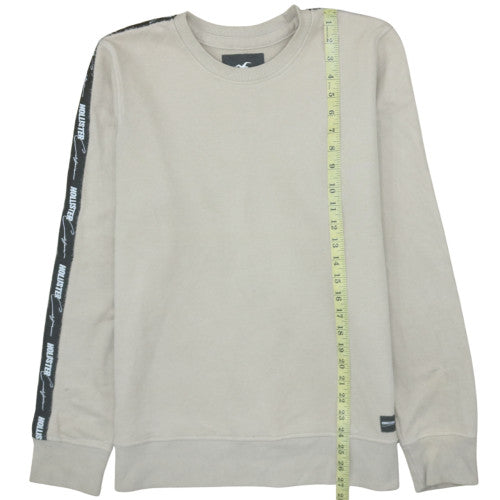 Mens UK Size M Hollister Beige Pullover Sweatshirt