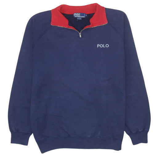 Mens UK Size L Polo by Ralph Lauren Blue Pullover Sweatshirt