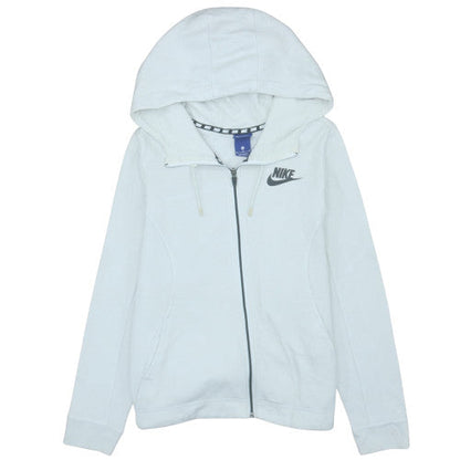 Mens UK Size M Nike White Full Zip Hoodie