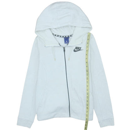 Mens UK Size M Nike White Full Zip Hoodie
