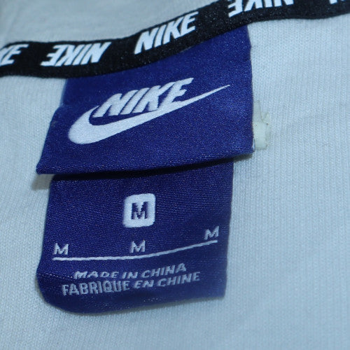 Mens UK Size M Nike White Full Zip Hoodie