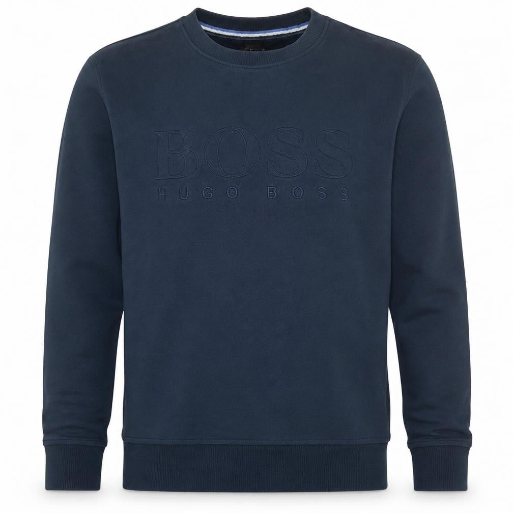 Mens UK Size XL HUGO BOSS Blue Pullover Sweatshirt