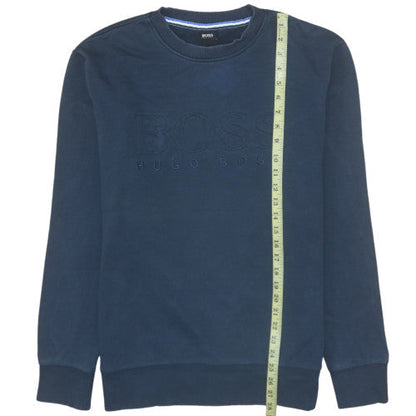Mens UK Size XL HUGO BOSS Blue Pullover Sweatshirt