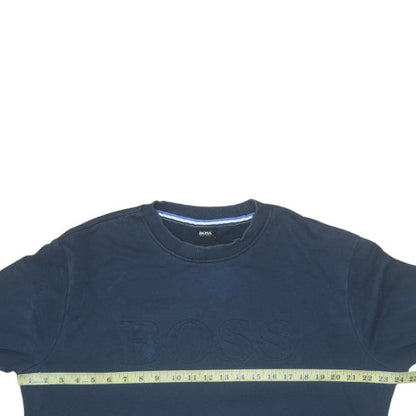 Mens UK Size XL HUGO BOSS Blue Pullover Sweatshirt
