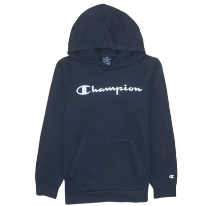 Champion Boys Navy Blue Pullover Hoodie Size 11-12 Years Cotton Blend