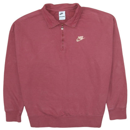 Womens UK Size M Nike Red Pullover Sweatshirt