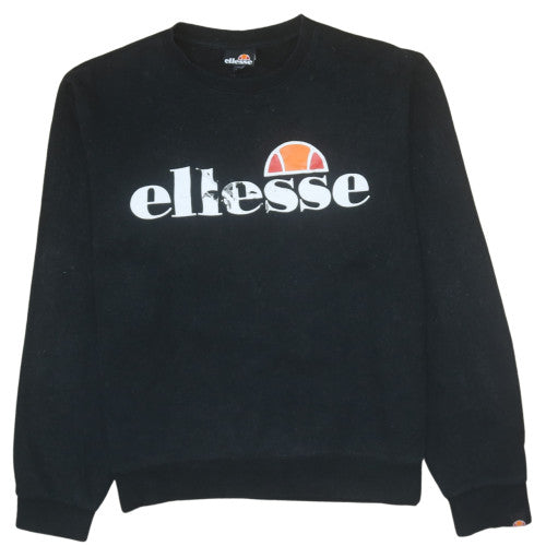 Womens UK Size 14 ellesse Black Pullover Sweatshirt