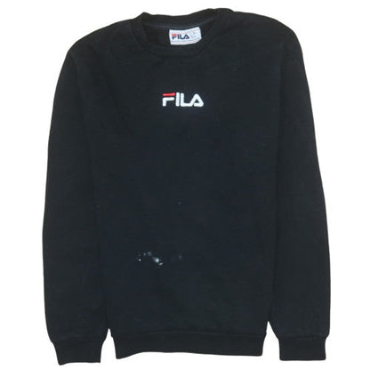 Womens UK Size S FILA Black Pullover Sweatshirt