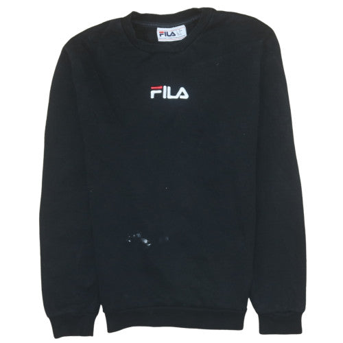 Womens UK Size S FILA Black Pullover Sweatshirt