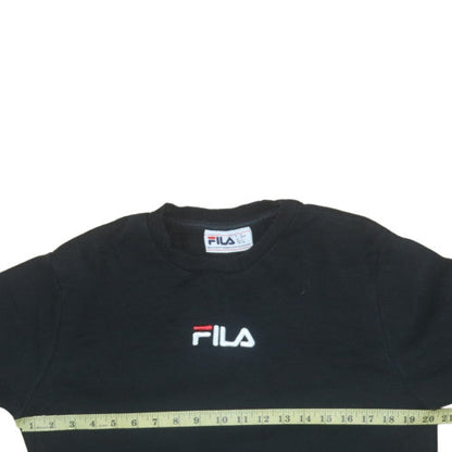 Womens UK Size S FILA Black Pullover Sweatshirt