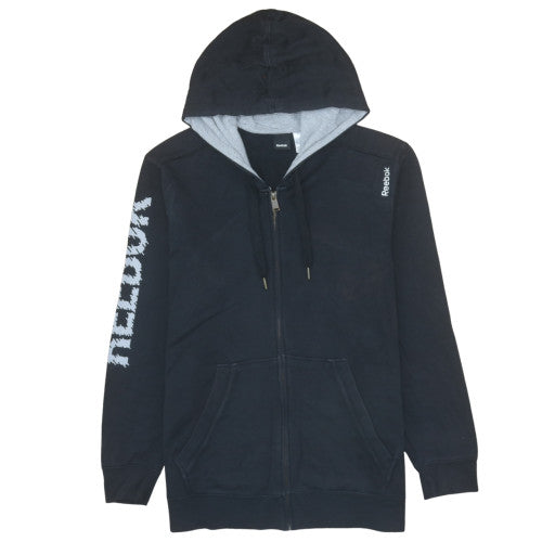Mens UK Size XL Reebok Black Full Zip Hoodie