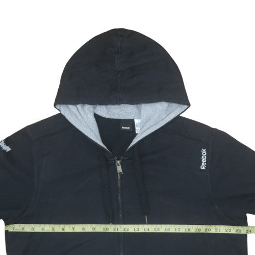 Mens UK Size XL Reebok Black Full Zip Hoodie